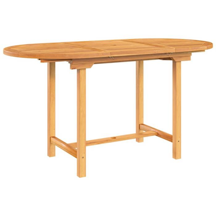 VidaXL Table extensible de jardin 110-160x80x75 cm bois de teck solide, table d'extérieur, mobilier de jardin, mobilier de 363486
