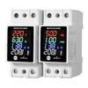 High Accuracy Electrical Parameters Meter Electric Current Power Monitors DIN Rail Mount Flame Retardant Case LED Display