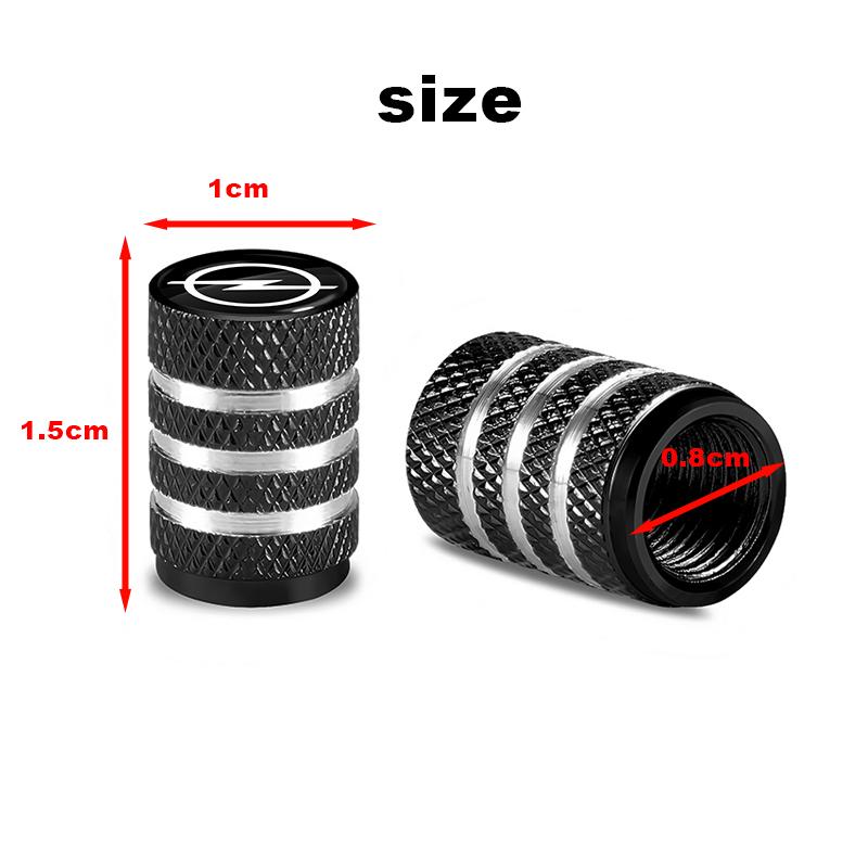 4pcs Car Tire Valve Stems Cap Aluminum Tyre Wheel Stem Air Valve Cover Airdust For Opel Insignia Astra Antara Meriva Zafira H G