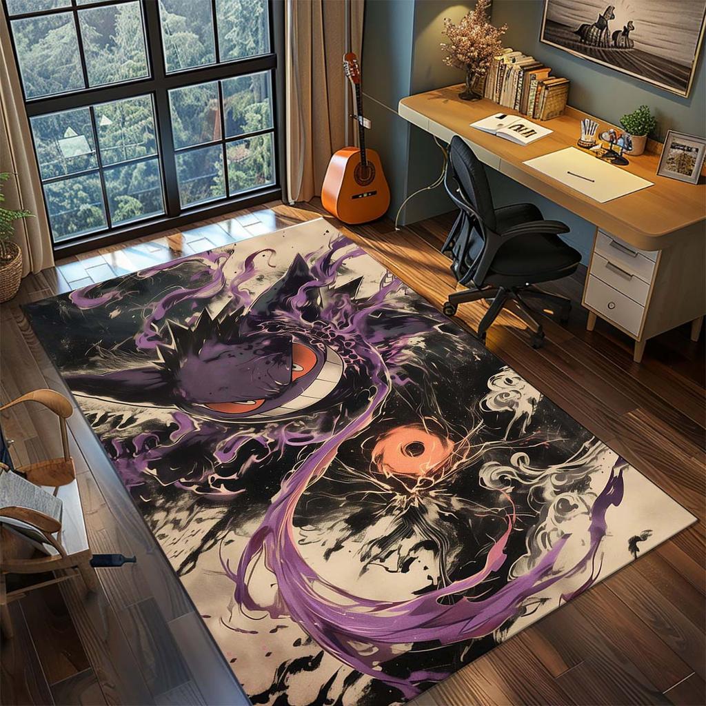 Pokemon Anime Rug Carpet Large Area Rug Non Slip Washable Floor Mat Gamer Room Bedroom Home Decor -QJY