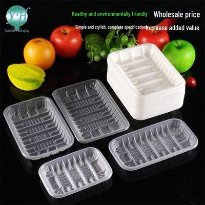 Disposable Fresh Produce Tray for Fruits & Vegetables - Rectangular Plastic Takeout Box
