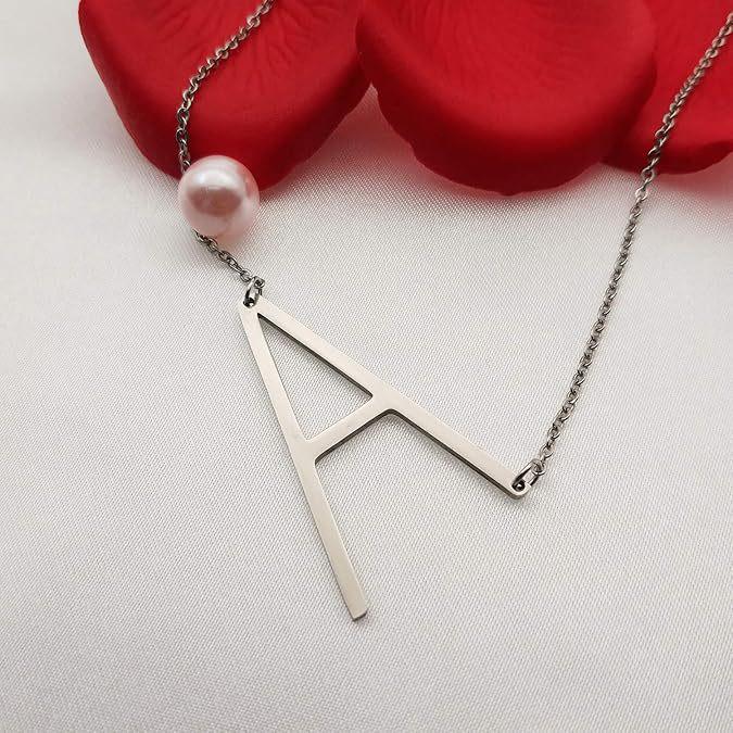 Personalized Stainless Steel 26-Letter Pendant Necklace - Minimalist Clavicle Chain