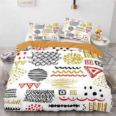 Tribal Dekbedovertrek Set Secret Tribe Patroon In Boheemse Stijl Decoratieve Polyester Beddengoedset met Kussensloop King Queen Size