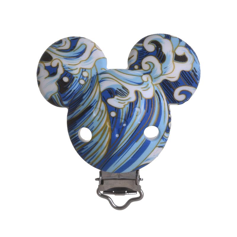 3 Stück 38x50mm Leopard Herzform Silikon Schnullerclip DIY Baby Zahnen Beißring Halskette Perlenwerkzeug Pflege Geschenk Zubehör