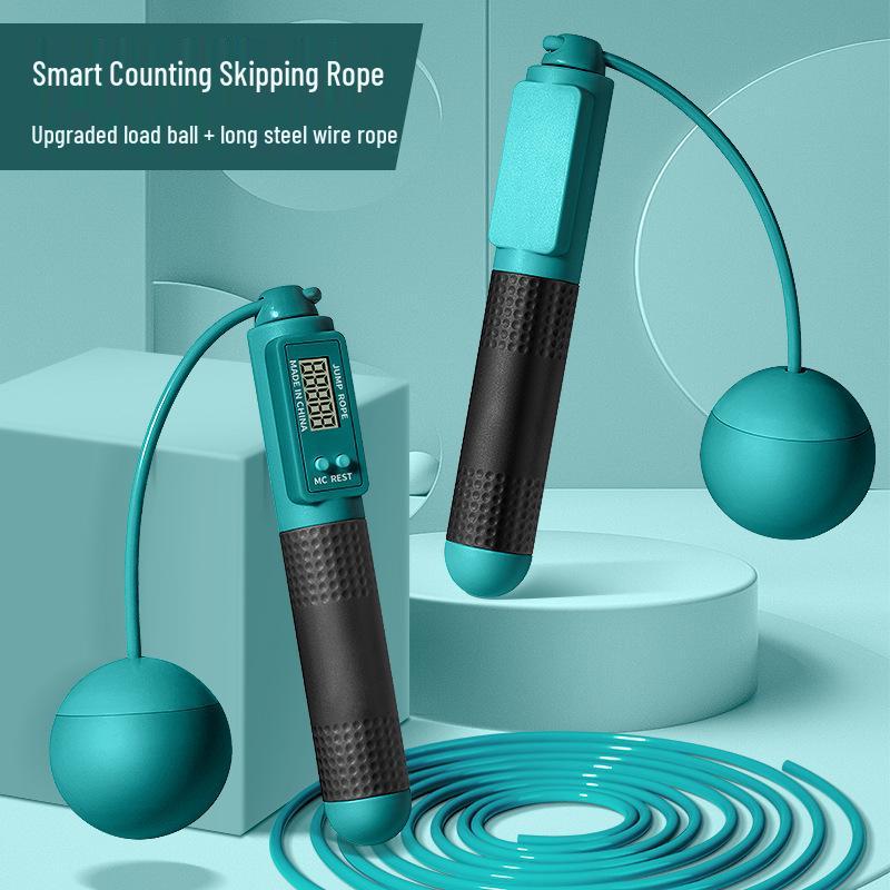 Weighted Cordless Jump Rope with Counting for Professional Aerobic Exercise & Fat Burning