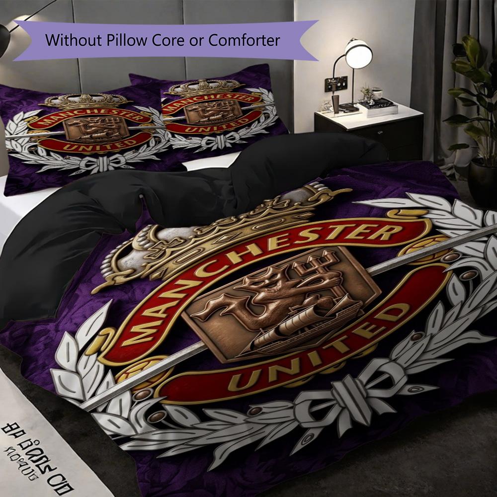 Glory Devils Rise Three-piece set (1 * duvet cover + 2 * pillowcase, without core) 2D Flat Duvet cover and pillowcase Bedding set Soft and comfortable