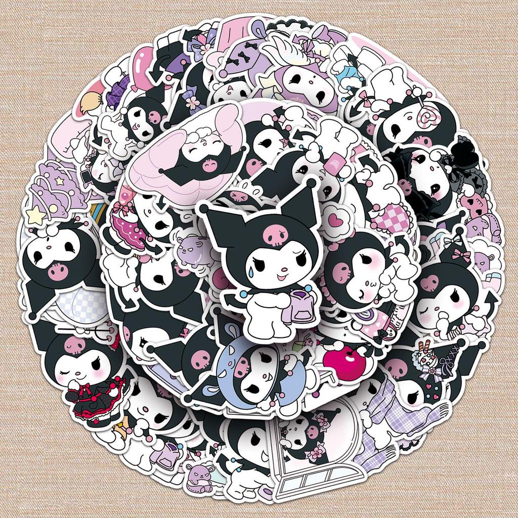 50 Kuromi Graffiti Stickers - Cute Cartoon Decor for Phone, Computer & Water Bottle