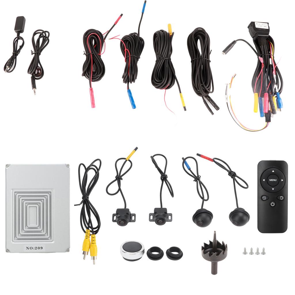 360 Degree Surrounding Camera System Waterproof Night Vision 170 Degrees  Wide Angle Universal