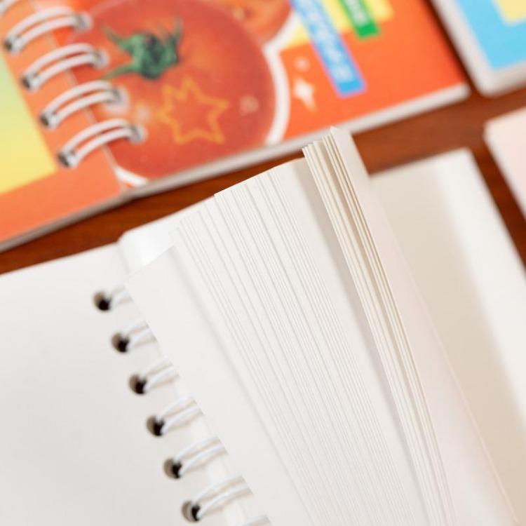 M5 Paper Notebook Vintage Cartoon Journal for Sticker Paste Portable Japanese INS Sweet Coil Binding Scrapbook for Student