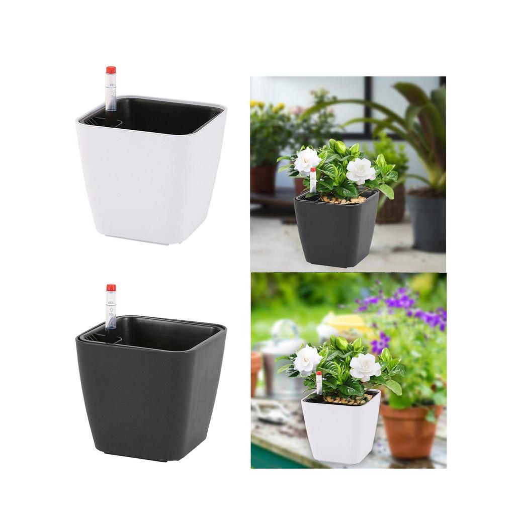 Self Watering Plant Pot with Water Level Indicator for Indoor Outdoor Sturdy