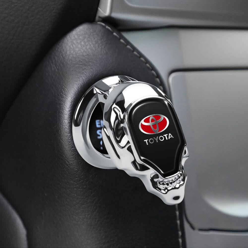 Engine Ignition Start Stop Push Button Switch Cover Trim 3D Sticker For Toyota GR Sport Gazoo Racing Yaris 86 Corolla Hilux C-HR