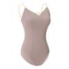 Womens Ballet Leotard With Built-in Bra Pad High-Cut Seamless Dancewear Gymnastics Yoga Training
