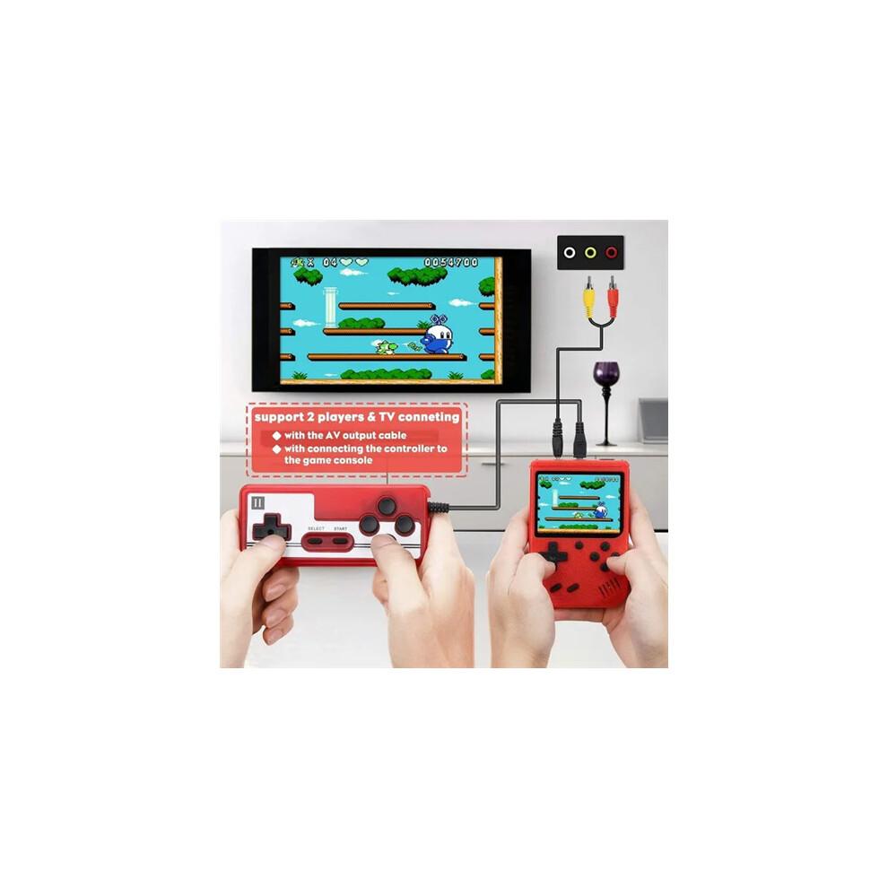 (blau) Handheld-Spielekonsole 400 integrierte Spiele Spielzeug Kindergeschenk Weihnachten