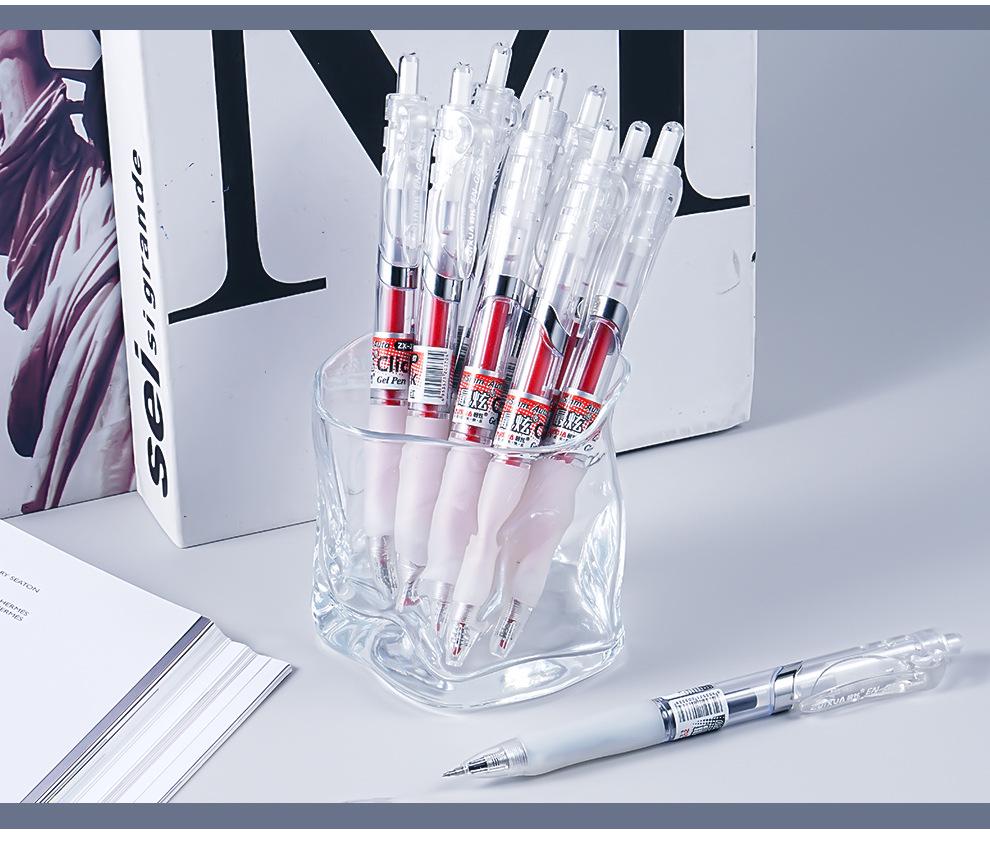 Black and Red Boxed 0.5mm Gel Pen for Exams and Office Use