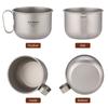500ml Titanium Cup with Lid and Handle Camping Coffee Cup Lightweight Coffee Pot for Backpacking