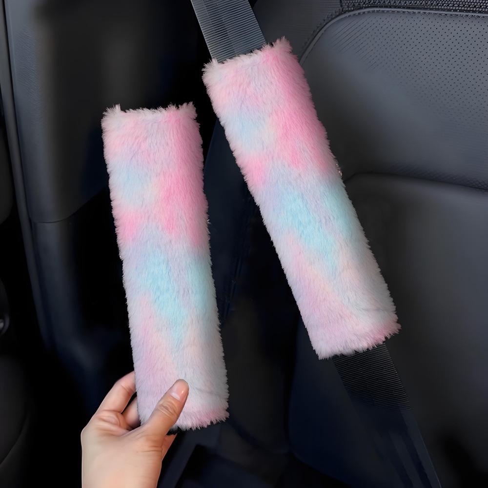 Explosive Car Seat Belt Shoulder Pad Plush Cool Colored Protector Cover