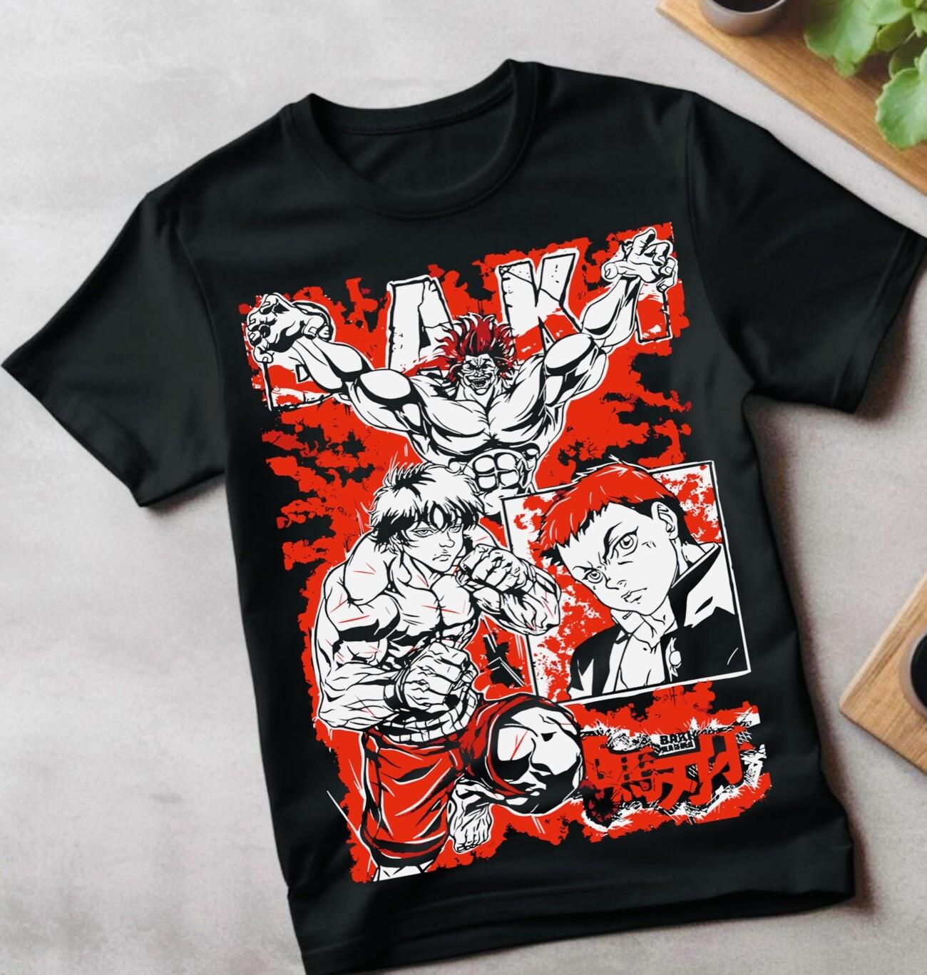 Baki the Grappler T Shirt Mens Womens Tees Top Baki Hanma Manga Yujiro Hanma Baki Anime Shirt S