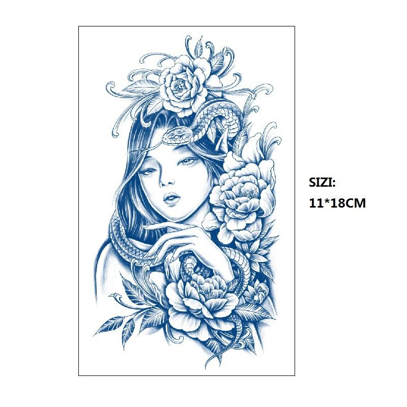 Emmy Naklejka Tatuaż Ziołowy Stopniowa Zmiana Geometryczny Gwieździste Niebo Łańcuch z Gwiazd Trwały Nieodblaskowy Naklejka Transferowa Wodna