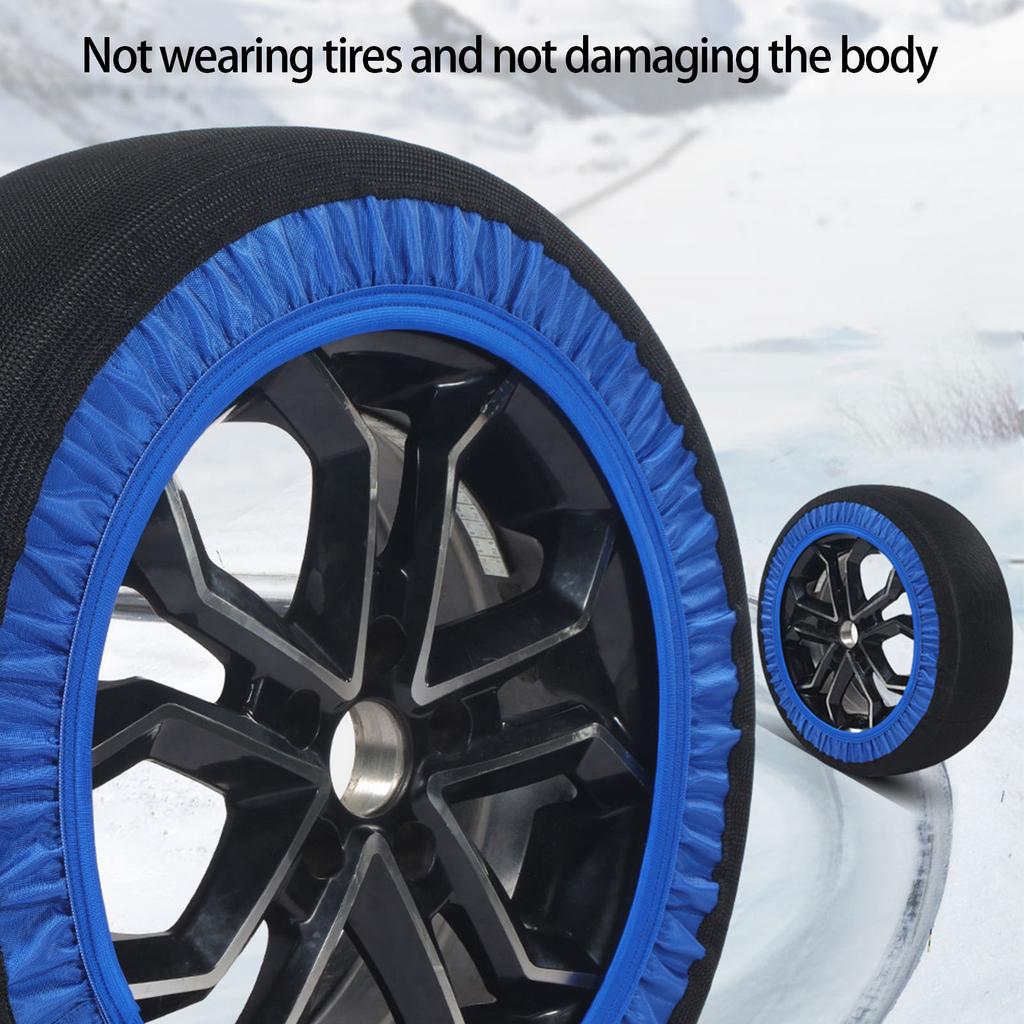 2Pcs Universal Tire Snow Socks for Tire Car SUVs and Trucks Antislip Solution Providing Safe Traction
