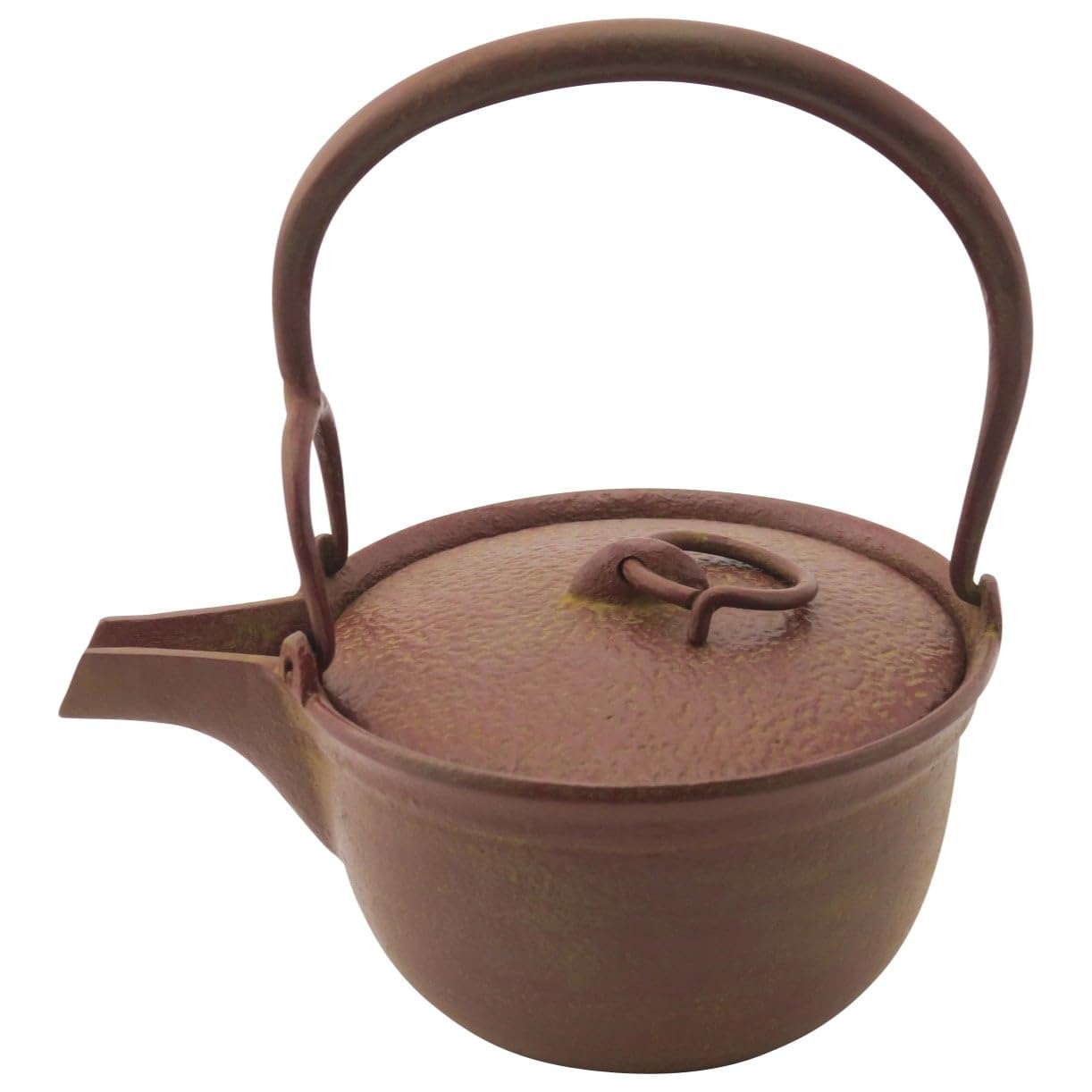 

Takaoka Copperware Kita Shobei Kancha Teapot, Round, Red, Capacity: Approx. 200ml, Takaoka Iron Teapot, Made in Japan, Product Number 22092