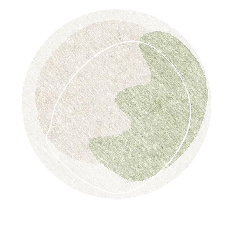 Modern Simple Round Crystal Velvet Carpet Easy To Care Computer Chair Floor Mat Bedroom Dresser Floor Mat Home Decor