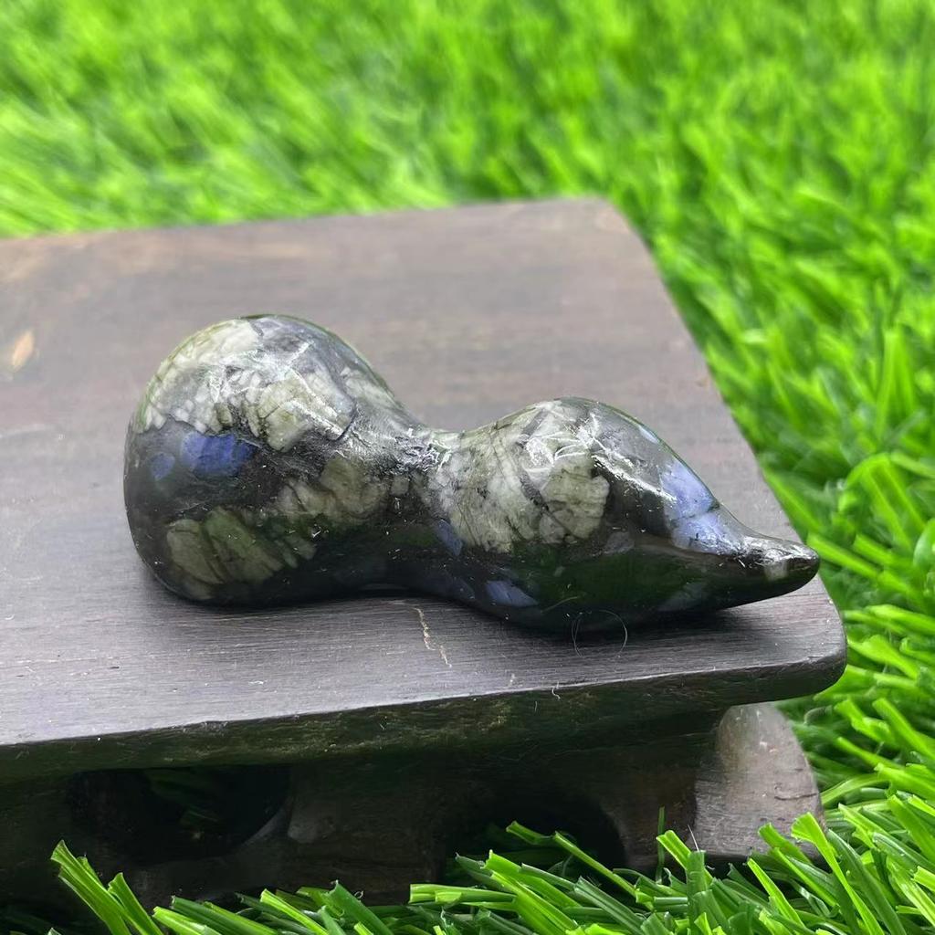 5.5cm Natural Stones Healing Gemstone Mini Size Carving Crafts Crystal Gifts Hallowmas Crystal Pen-rest