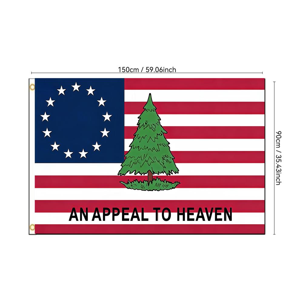 An Appeal To Heaven Flag 2x3ft 3x5FT Pine Tree 13 Stars US Revolution Historical Banner Polyester for Indoor Outdoor Decoration