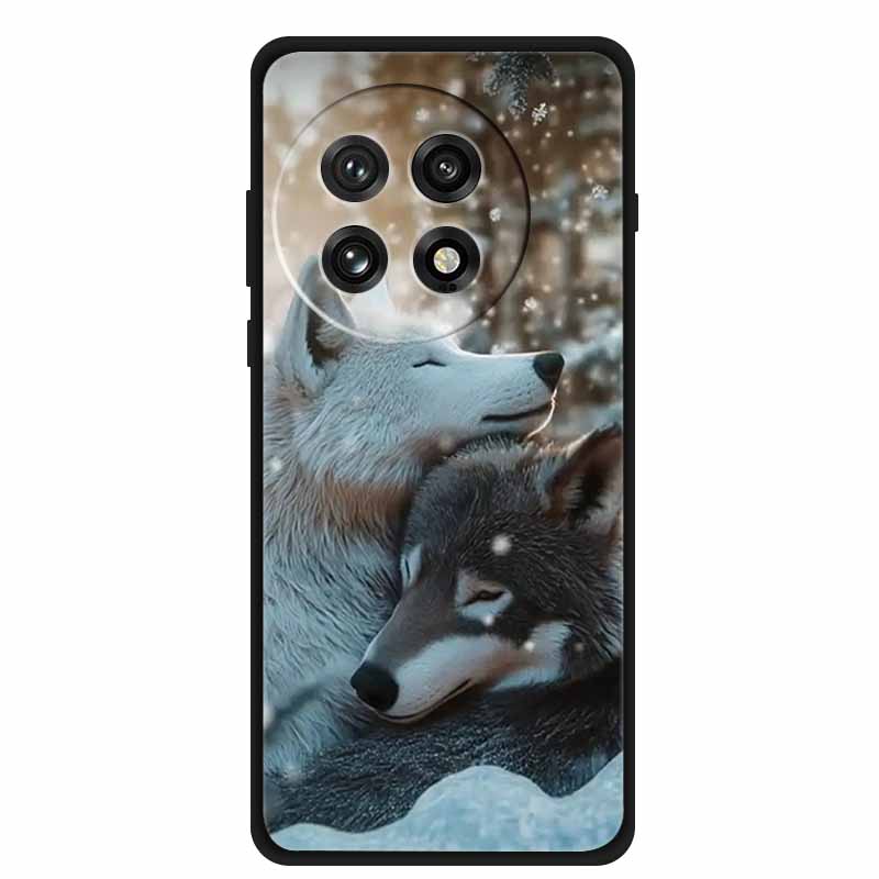 For OnePlus Ace 5 5G Phone Case Wolf Soft Black Silicone Case For OnePlus 13 5G Ace 5 Ace5 Pro 13R Back Cover Case Shockproof