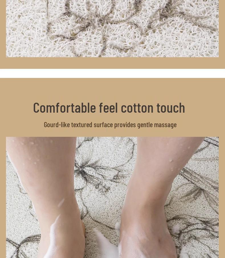 Washable Anti-Slip Bathroom Mat - Dirt-Resistant, Easy-Clean, Hollow Design Foot Pad