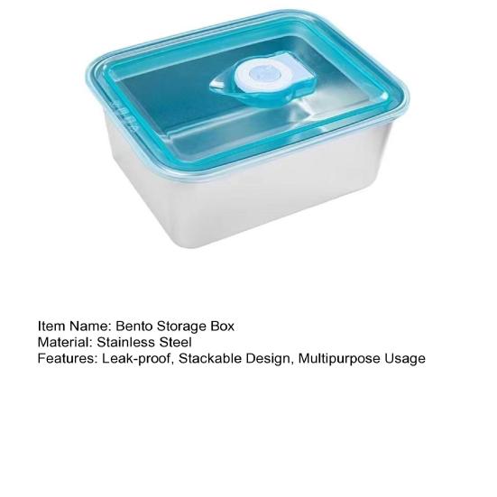 1/6Pcs Stainless Steel Bento Storage Box Leak-proof Stackable Design Snack Container with Lid Lunch Container