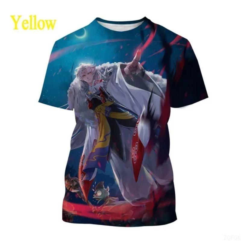 Summer Anime Inuyasha 3D Printing Personalized T-shirt Men and Women Japanese Harajuku Style Casual Round Neck Short-sleeved