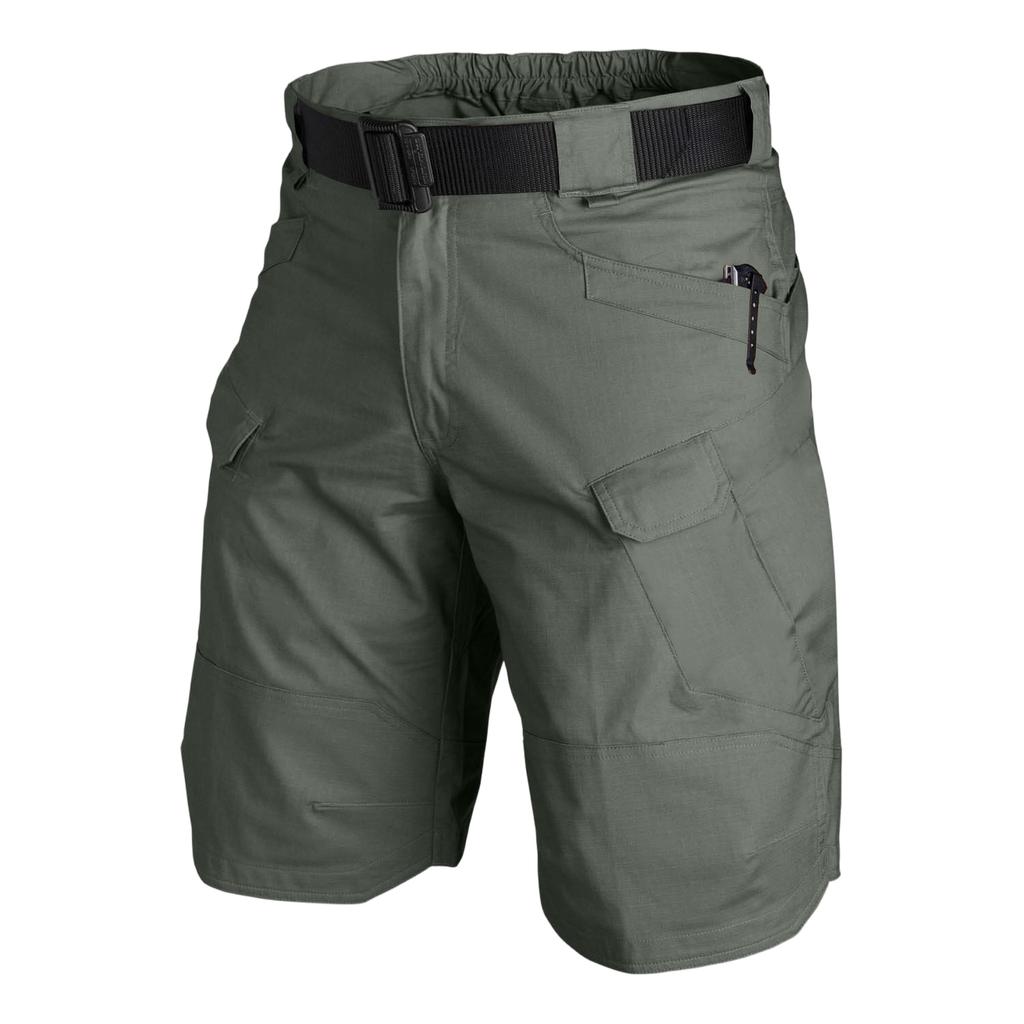 Pantalones Cortos Cargo Ligeros para Hombre para Exteriores con Cintura Ajustable y Múltiples Bolsillos para Senderismo, Viajes, Trabajo