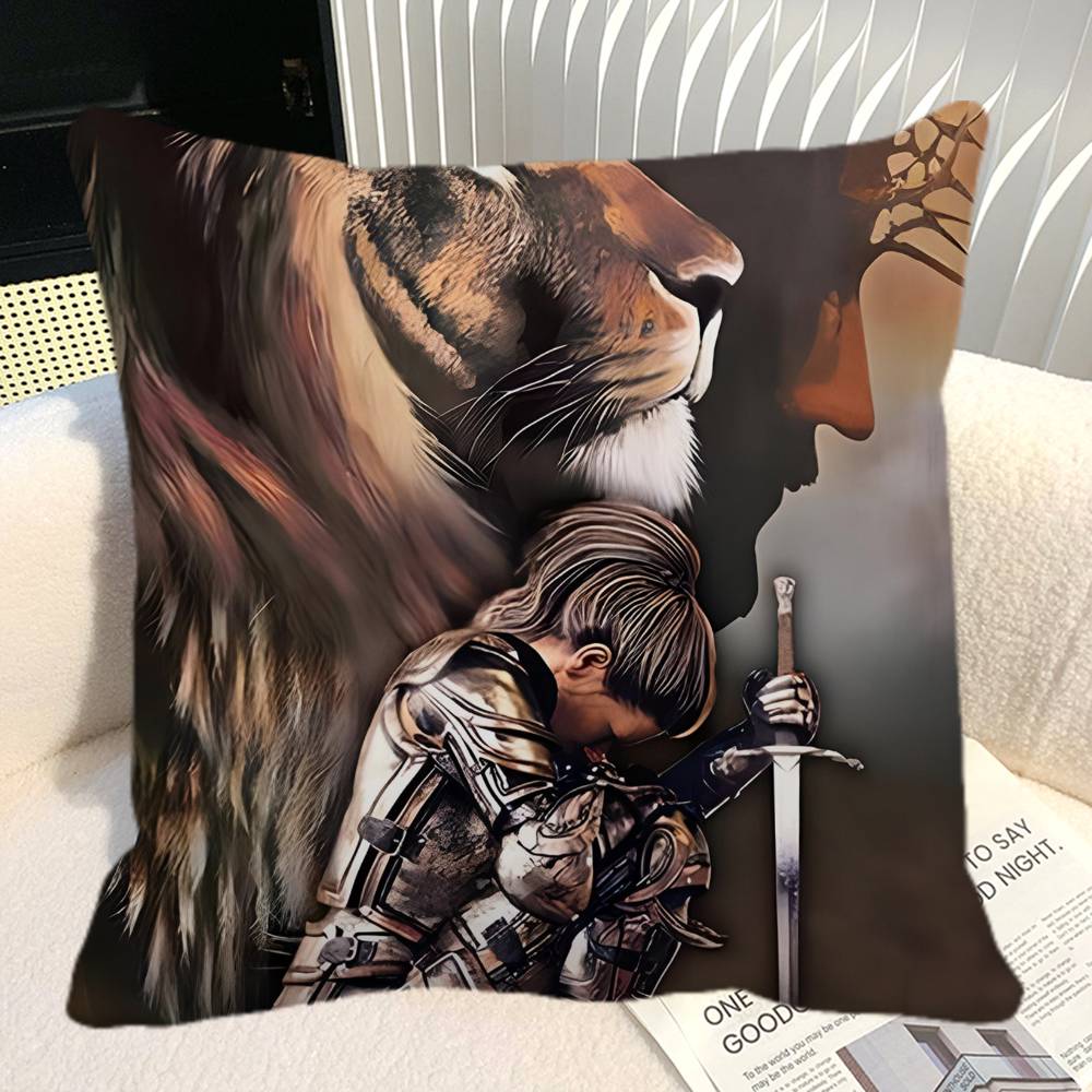 Christian Bible Jesus Christian Pillow Case Square Pillow Bedroom Sofa Leisure Comfort Cushion Car Home Decoration