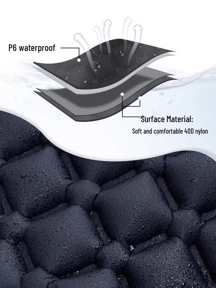 Moisture-Proof Inflatable Camping Air Mattress with Built-in Pump, 500g