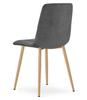 KARA chair - dark gray velvet / wood color legs x 1
