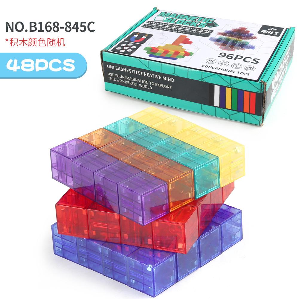 Dětské DIY magnetické stavebnice Sestavování Geometrické magnetické stavební kostky Hra Parková sada