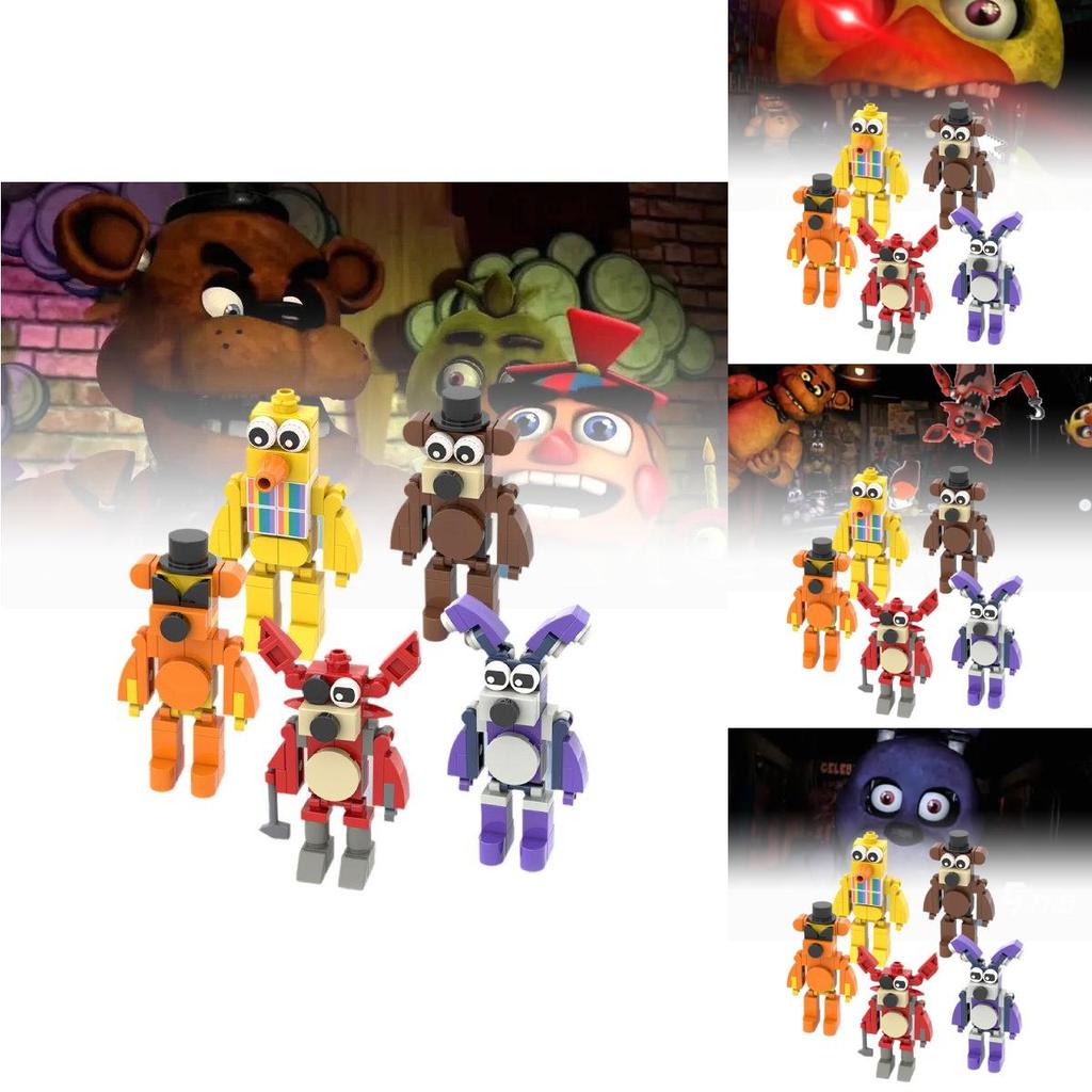Високоякісний набір будівельних блоків Fnaf Wu Ye Bear для дітей з різнокольоровими дизайнами та міцними пластиковими матеріалами