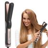 Portable Hair Styling Quick Heating LED Light Display 2 In 1 Mini Air Styling Flat Iron Straightener