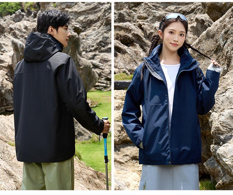 Unisex Three-in-One Detachable Ski Jacket with Warm Fleece for Autumn/Winter 2025 Mountaineering