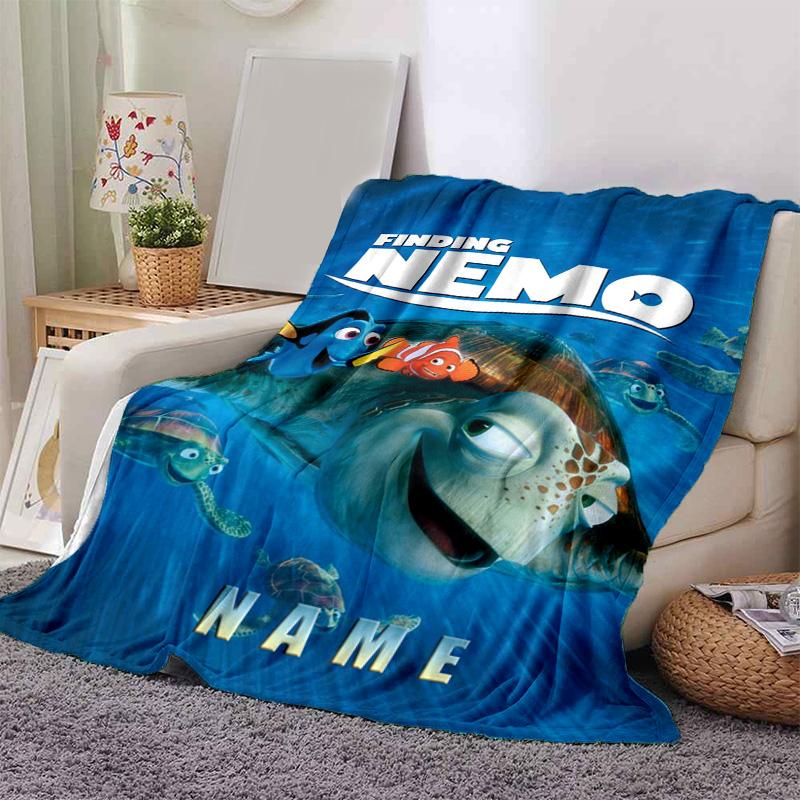 Custom 1pc Ocean Adventure Nemo Blanket, Soft And Comfortable Blanket, Casual Warm, Camping Travel Blanket, Birthday Gift Q910147
