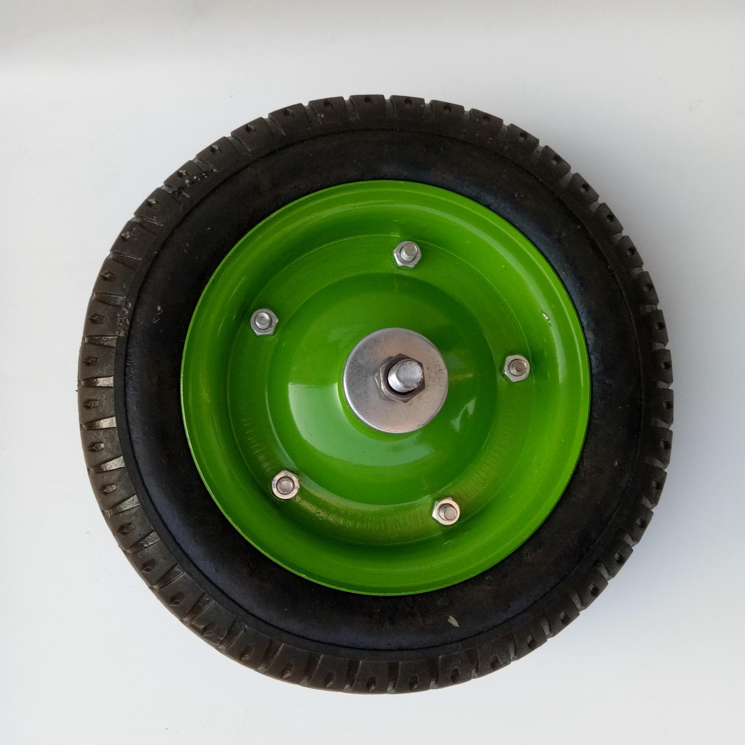 Caster Solid Pneumatic Wheel 400-8: Single Mining, Carriage, Tail, Industrial, Plate, Through-Axle Wheel