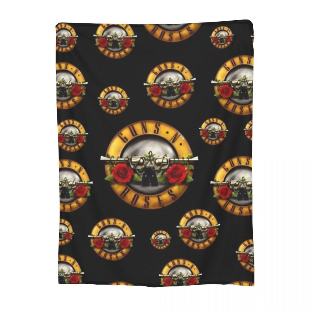 Guns N Roses Blanket Fleece Sofa Throw Blanket Warm for Couch Bedding Travel Throws Bedspread Quilt