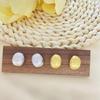 2024 Summer New High-End Gold-Plated Copper Niche Women's Simple Earrings