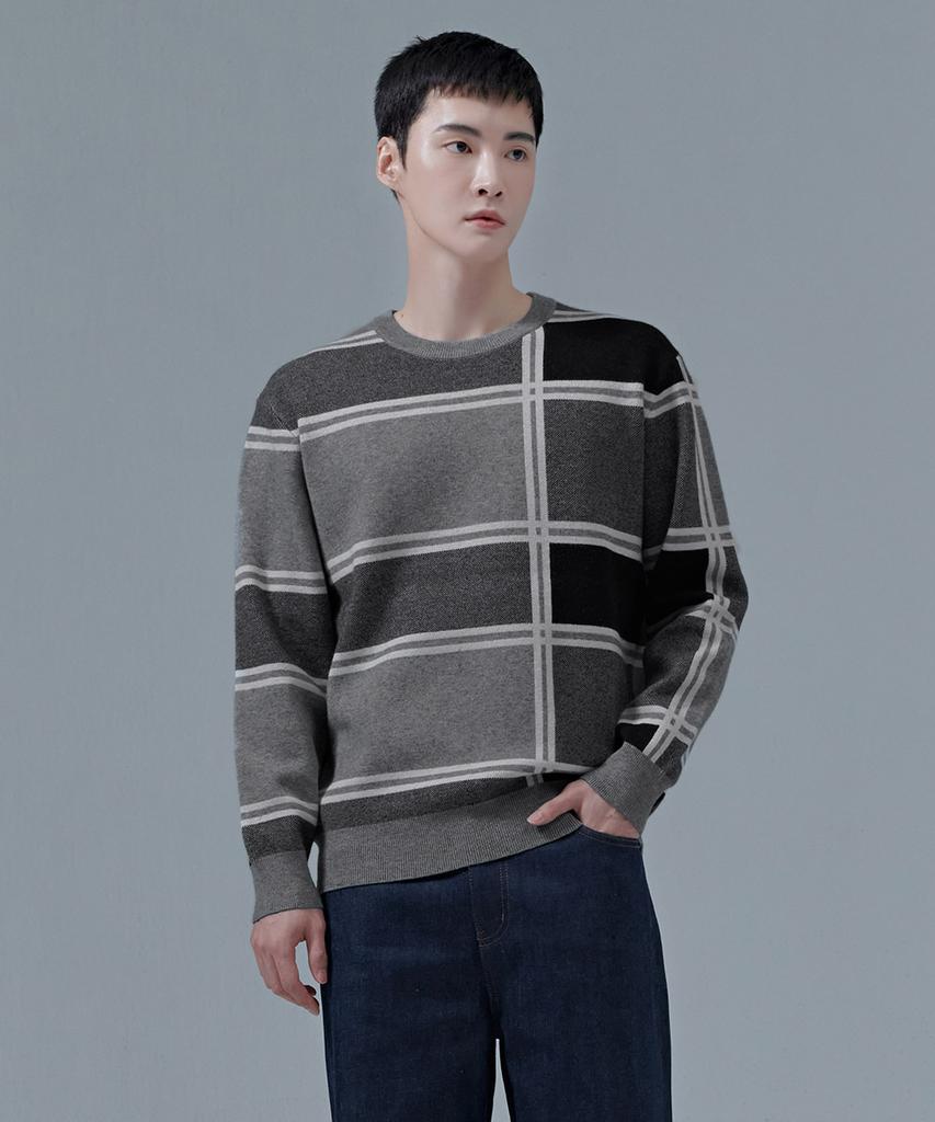 CHASECULT Men'S Check Pattern Sweater-Cfrk5214D0L