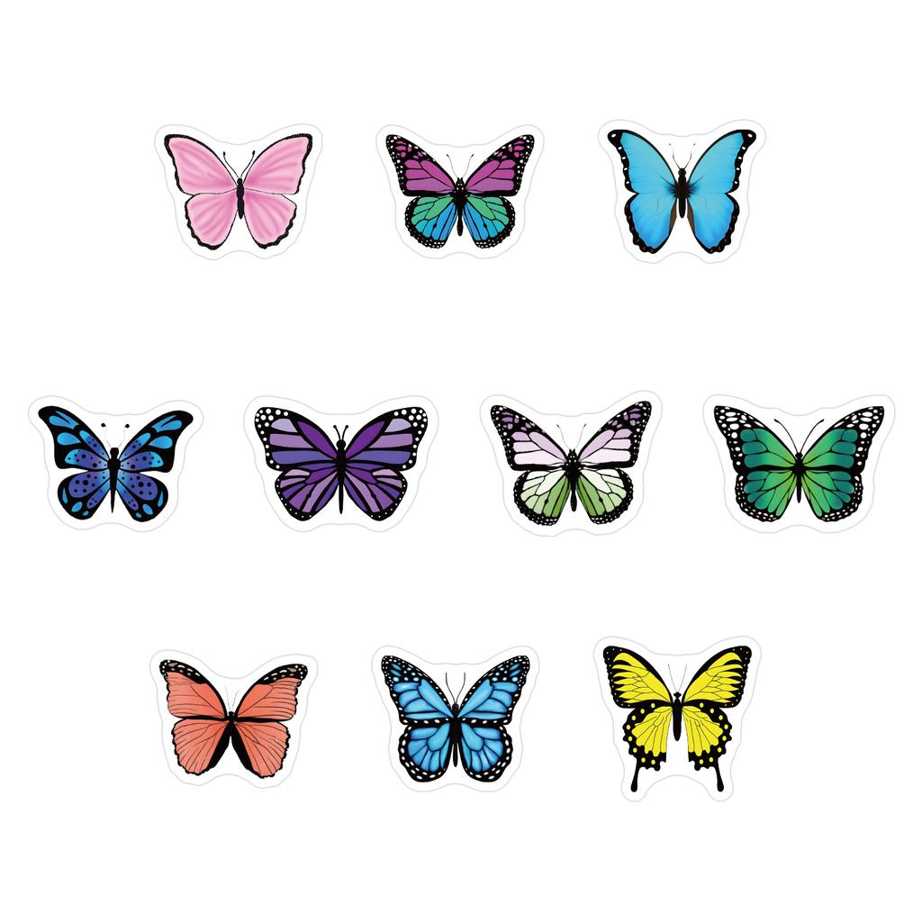 100-500pcs Cute Colorful Butterfly Stickers Handmade Stickers Party Gifts Decorative Labels Scrapbook Stationery Stickers