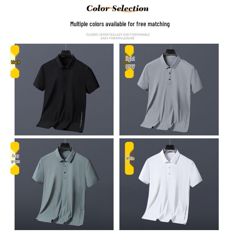Jeanswest Men's Ice Silk Short Sleeve Polo Shirt