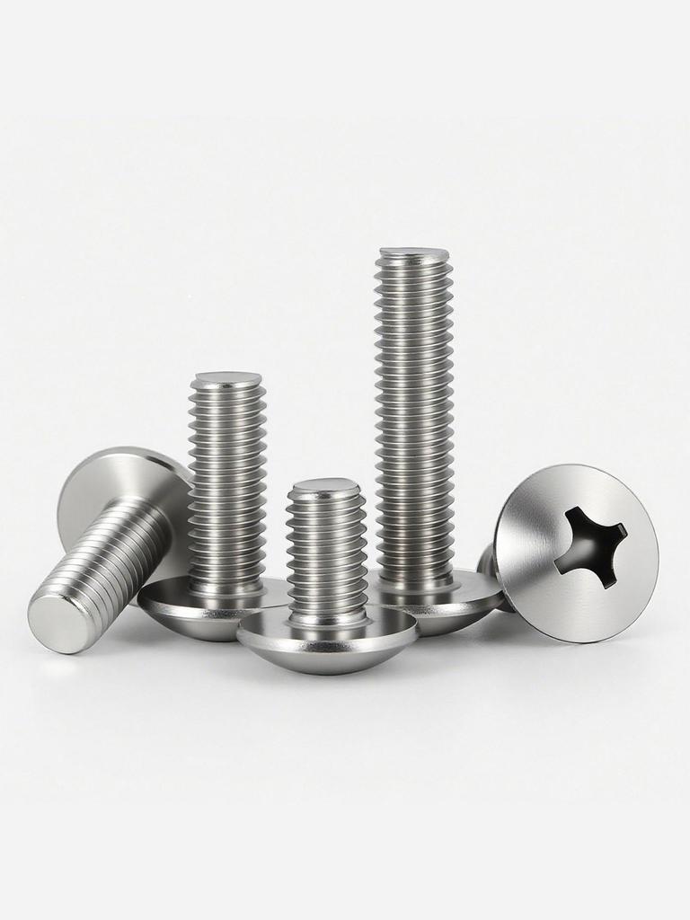 M4-M8 304 Stainless Steel Phillips Flat & Round Head Screws (6-100mm)
