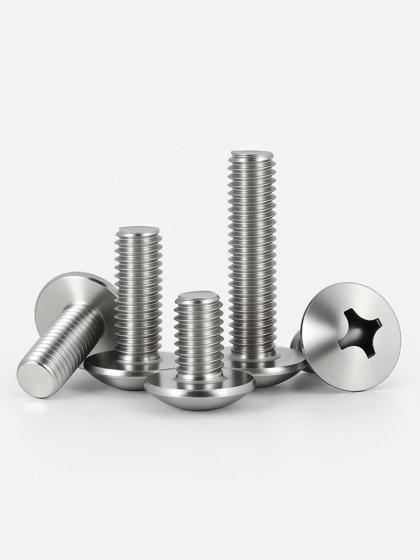 M4-M8 304 Stainless Steel Phillips Flat & Round Head Screws (6-100mm) M5*6 (20 pcs)