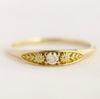 European and American new  flower shape white zircon inlaid small cute fresh personality versatile women's ring