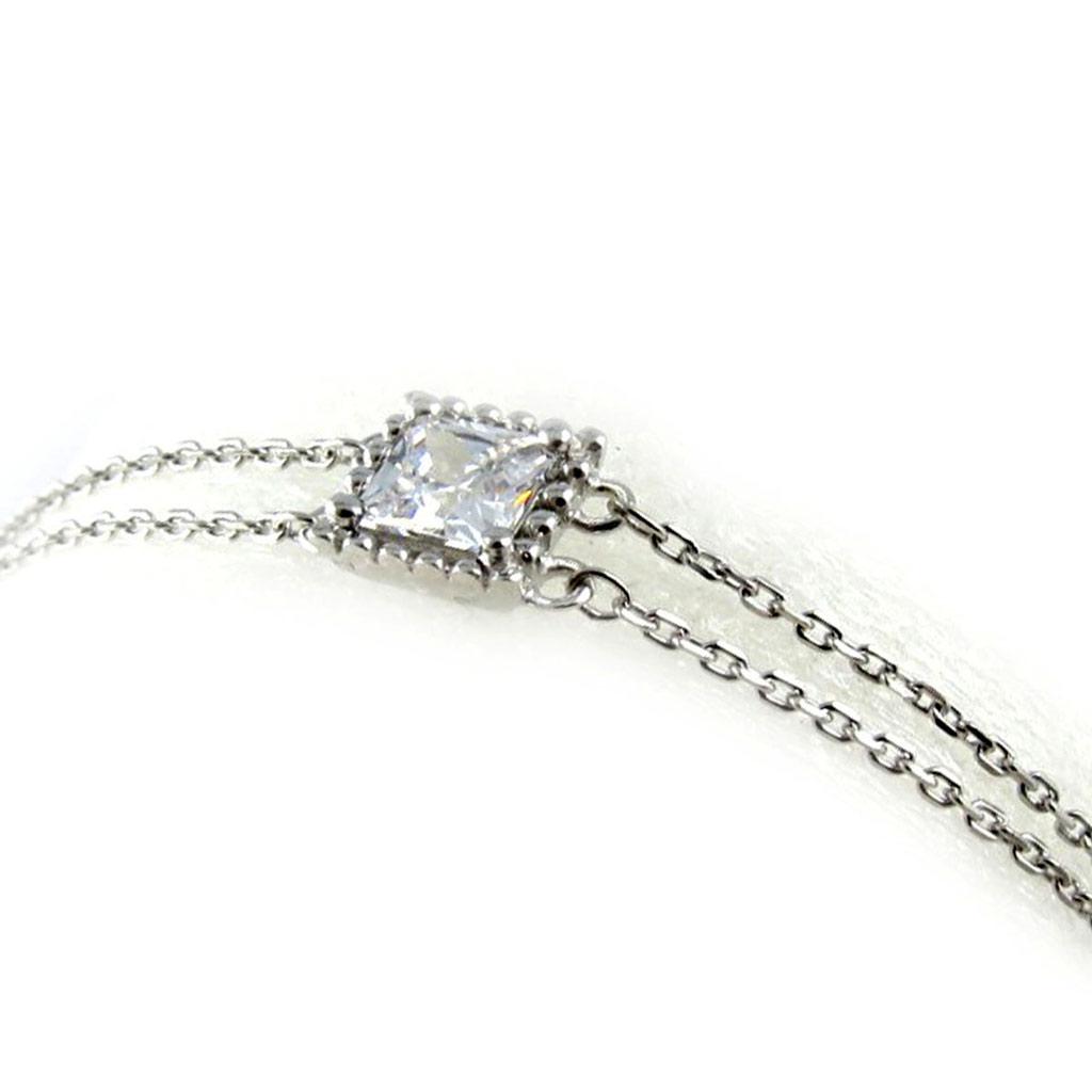 Altesse [L0065] - Bracelet Argent 'Scarlett' blanc